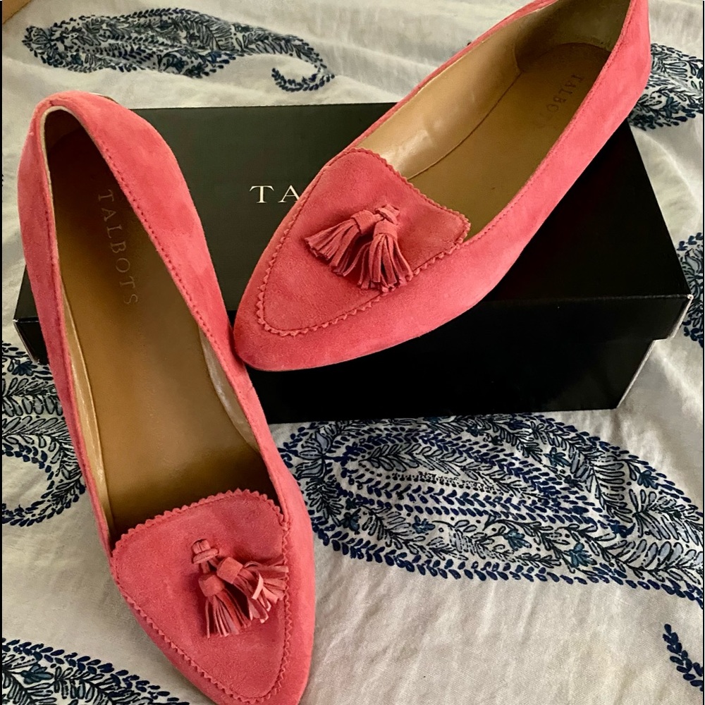 TALBOTS Francesca Rosewood tassels flat